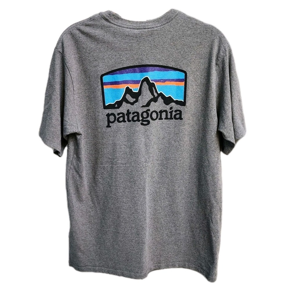 Patagonia T Shirt Mens Small Gray Regular Fit Short Sleeve Responsibili Tee